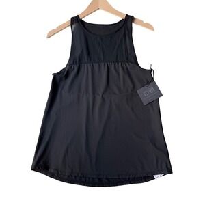 NWT DYI Define Your Inspiration Black Mesh Yoke‎ Relaxed Activewear Tank Top S
